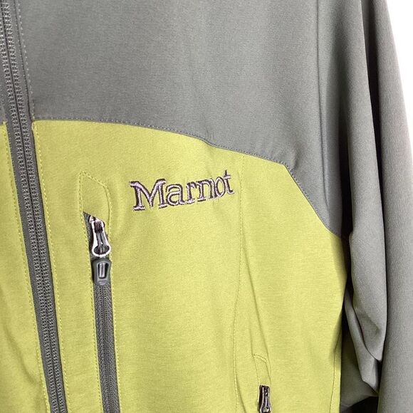 Mens Marmot Full zip Soft Shell jacket Medium‎ green - Picture 2 of 7